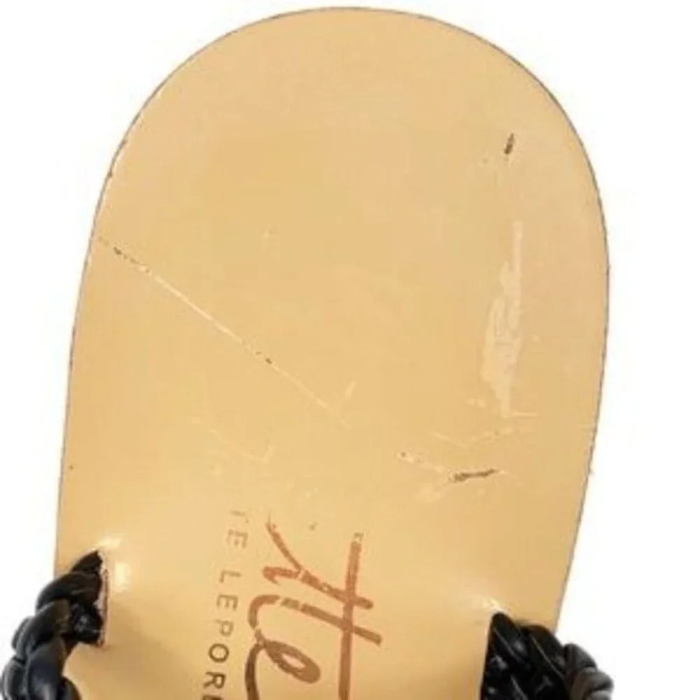 Nanette Lepore “June” Black Wrap Sandals Flats Size 7.5 Fairycore Whimsigoth